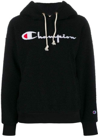 logo embroidery fleece hoodie