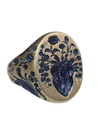 blue heart rings jewelry Victorian