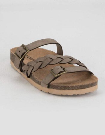 Tilly’s taupe braided sandal