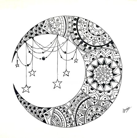 moon drawing