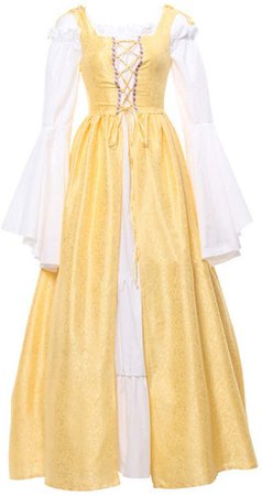 Amazon.com: 1791's Women's Irish Overdress Renaissance Medieval Peasant Costume Over Dress Chemise Set: Clothing