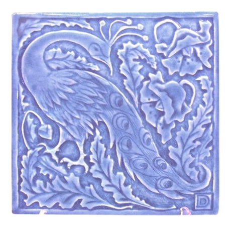 periwinkle peacock tile