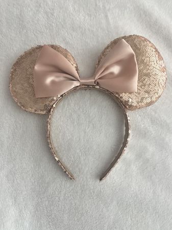 rose gold pink Mickey ears headband