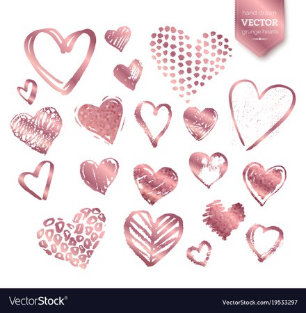 Valentine hearts on white background Royalty Free Vector