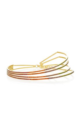 Gold Plated, Rainbow Choker Necklace by Joanna Laura Constantine | Moda Operandi