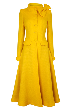 Claire Mischevani yellow coat dress