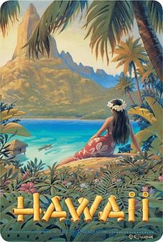 Illustrated Postcard Exchange | Hawaii art, Hawaii art print, Vintage hawaii