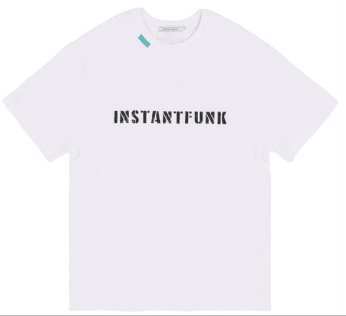 Printed Logo T-Shirt White | INSTANTFUNK