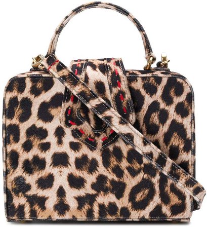 Mehry Mu leopard box crossbody bag