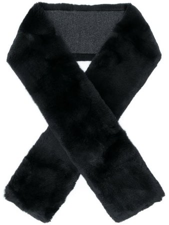 N.Peal Cashmere & rabbit fur scarf