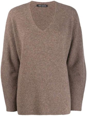 cashmere v-neck sweatshirt