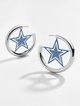 Dallas Cowboys Logo Silver Hoops | BaubleBar