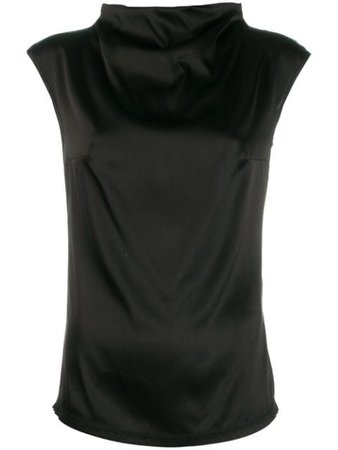 Black Styland Capped Sleeve Blouse | Farfetch.com