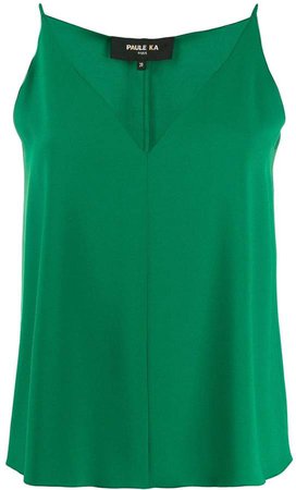 loose-fit sleeveless top