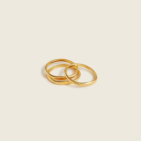 J.Crew: Demi-fine 14k Gold-plated Stacking Rings For Women