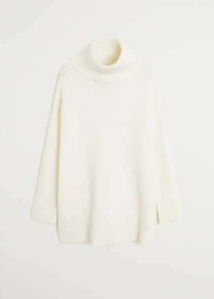 Oversize knit sweater - Women | Mango USA white