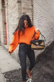 orange and black sweater womens - Google Search
