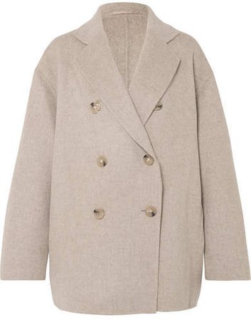 Odine Double-breasted Wool And Cashmere-blend Coat - Beige