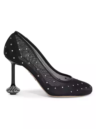 Shop LOEWE Toy 90MM Studded Mesh & Leather Pumps | Saks Fifth Avenue