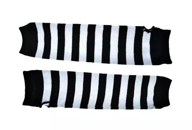 poizen industries black and white stripe arm warmer - Google Search