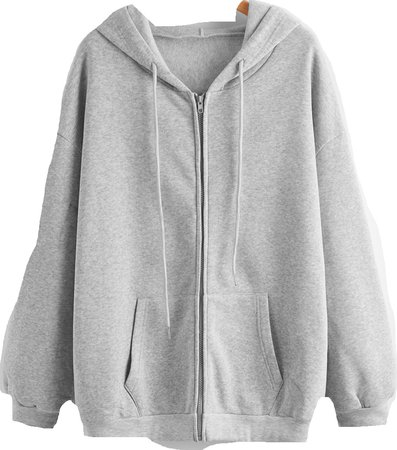 gray oversized sweatshirt