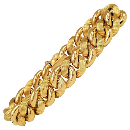 Vintage Tiffany and Co. Gold Link Bracelet For Sale at 1stdibs