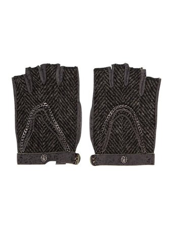 Chanel Herringbone Fingerless Gloves - Accessories - CHA338522 | The RealReal
