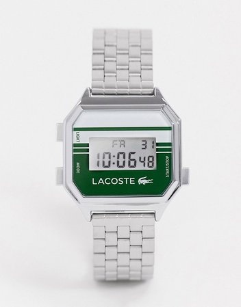 Lacoste unisex silver digital watch 2020137 | ASOS