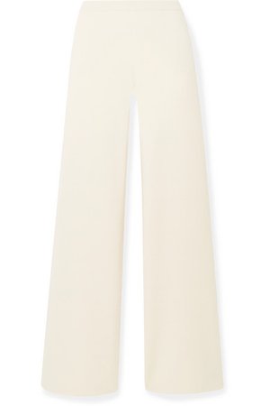 Loro Piana | Pointelle-detailed cashmere wide-leg pants | NET-A-PORTER.COM