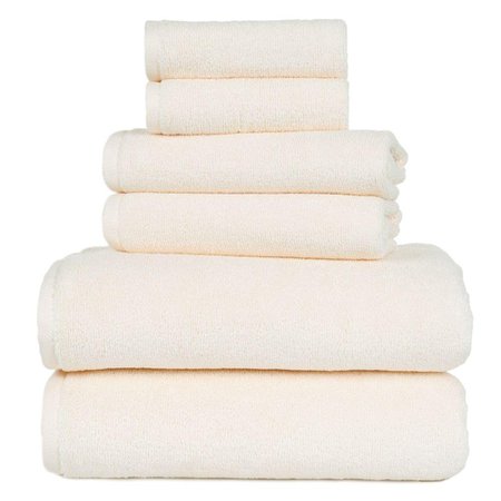 Egyptian Cotton Zero Twist Towel Set in Ivory