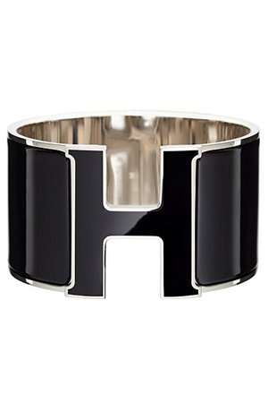 black hermes cuff bracelet