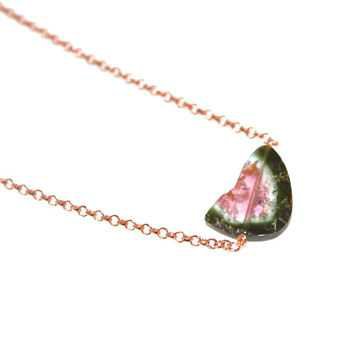 Tourmaline Watermelon Necklace