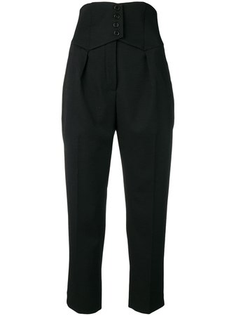Saint Laurent High-Waist Cropped Trousers | Farfetch.com