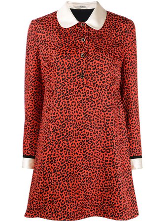 Miu Miu leopard-print Shift Dress - Farfetch