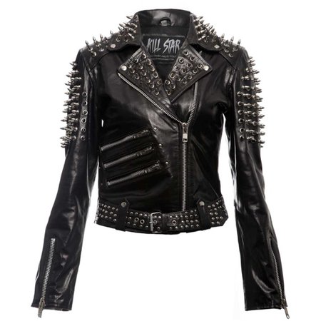 Women's Spiked Leather Jacket - KILLSTAR