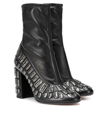 Bea embellished leather ankle boots