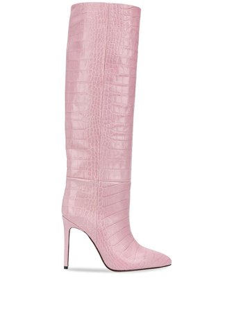 Paris Texas Croco-Effect Boots PX133XCSG2 Pink | Farfetch