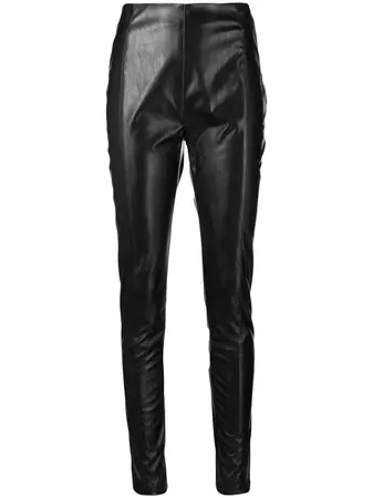 MANNING CARTELL high-waist Coated Skinny Trousers - Farfetch