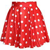 AvaCostume Women's High Waisted Candy Colors Polka Dot Skirt at Amazon Women’s Clothing store