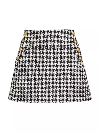 Shop Alice + Olivia Donald Houndstooth Miniskirt | Saks Fifth Avenue