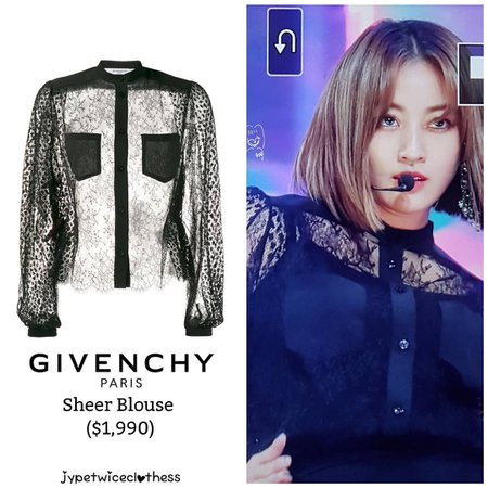 Twice's Fashion on Instagram: “JIHYO MGMA 2019 GIVENCHY- Sheer Blouse ($1,990) #twicefashion #twicestyle #twice #nayeon #jeongyeon #jihyo #momo #mina #sana #dahyun…”