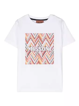 Missoni Kids zigzag-print Cotton T-shirt - Farfetch