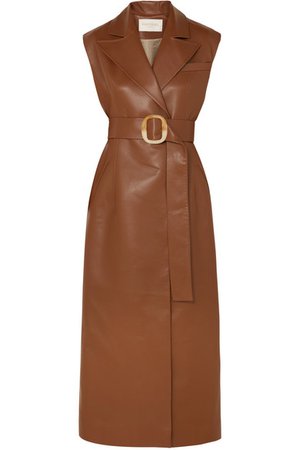 MATÉRIEL | Belted vegan leather dress | NET-A-PORTER.COM