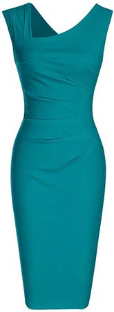 Amazon.com: MUXXN Women's Retro 1950s Style Sleeveless Slim Business Pencil Dress: Clothing