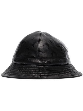 Marine Serre logo pattern bucket hat black AU006SS20W - Farfetch