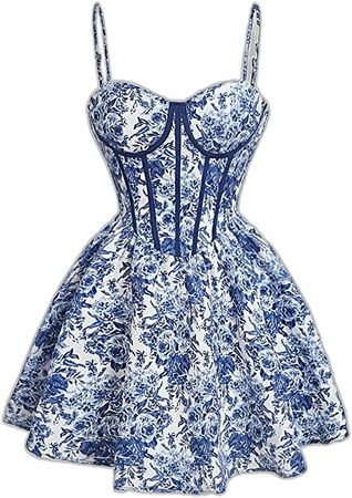 SHEIN MOD Floral Print Bustier Cami Dress: Buy Online at Best Price in Egypt - Souq is now Amazon.eg