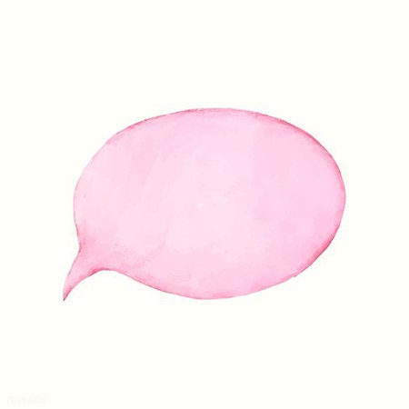 Pink Watercolor Speech Balloon