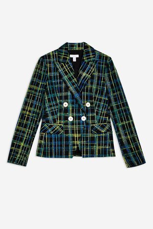 Boucle Check Jacket - Jackets & Coats - Clothing - Topshop