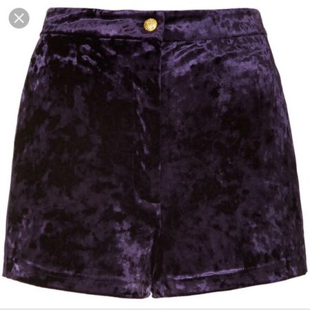 TopShop Purple Velvet Shorts, Women's Fashion, Clothes, Pants, Jeans & Shorts on Carousell