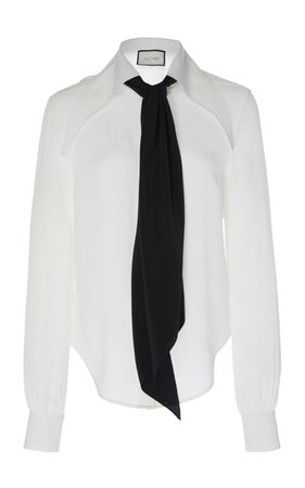 Crawford Tie-Detailed Silk-Chiffon Shirt by Alexis | Moda Operandi